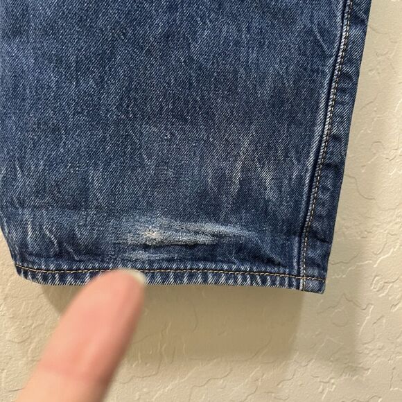 Levi's 501 Button Fly Mens Jeans Size (fits W 40x45 L)  Med. Wash Tall Man Jeans - Picture 5 of 9